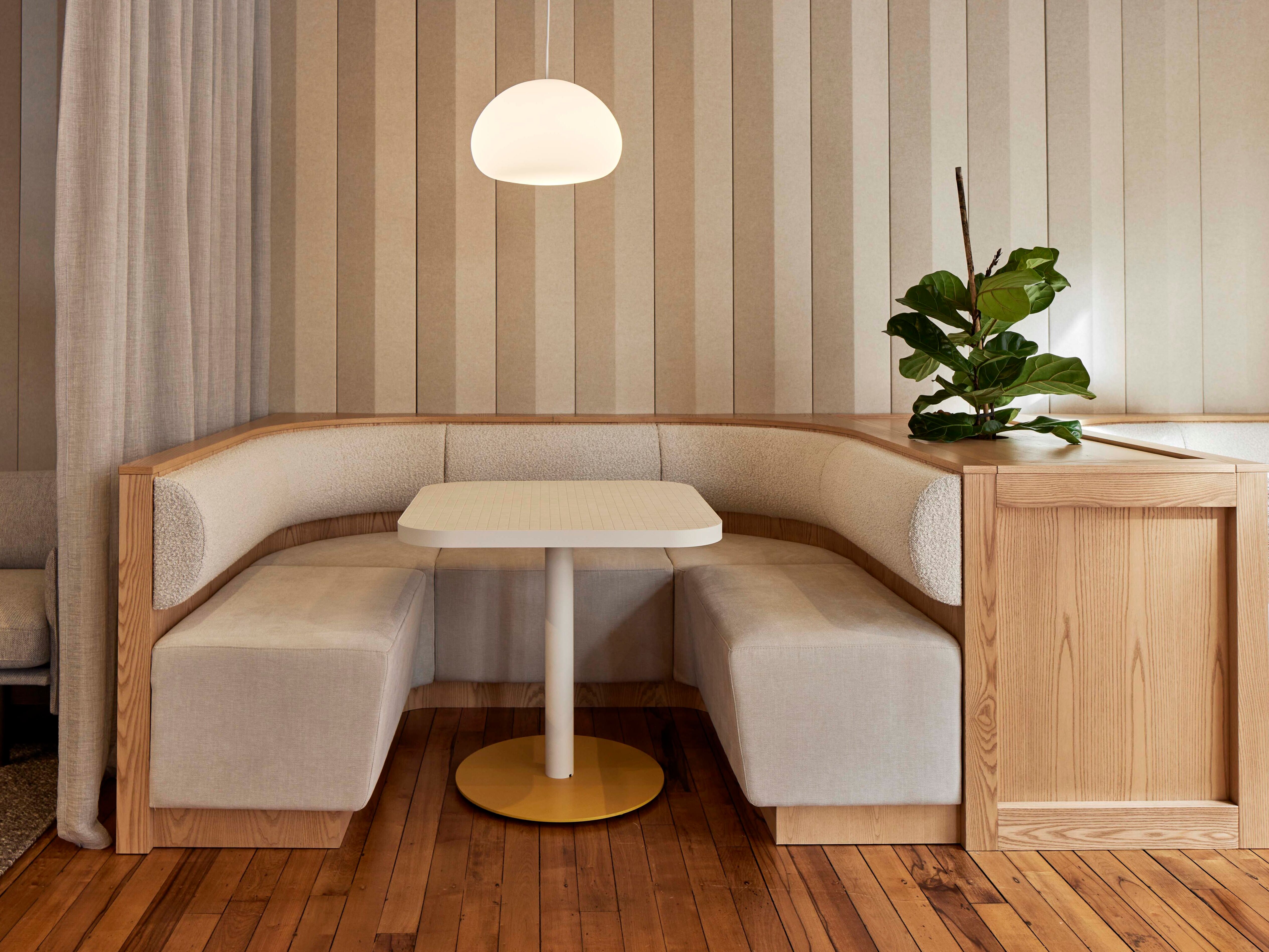 Harrows Auckland Showroom custom banquette  e