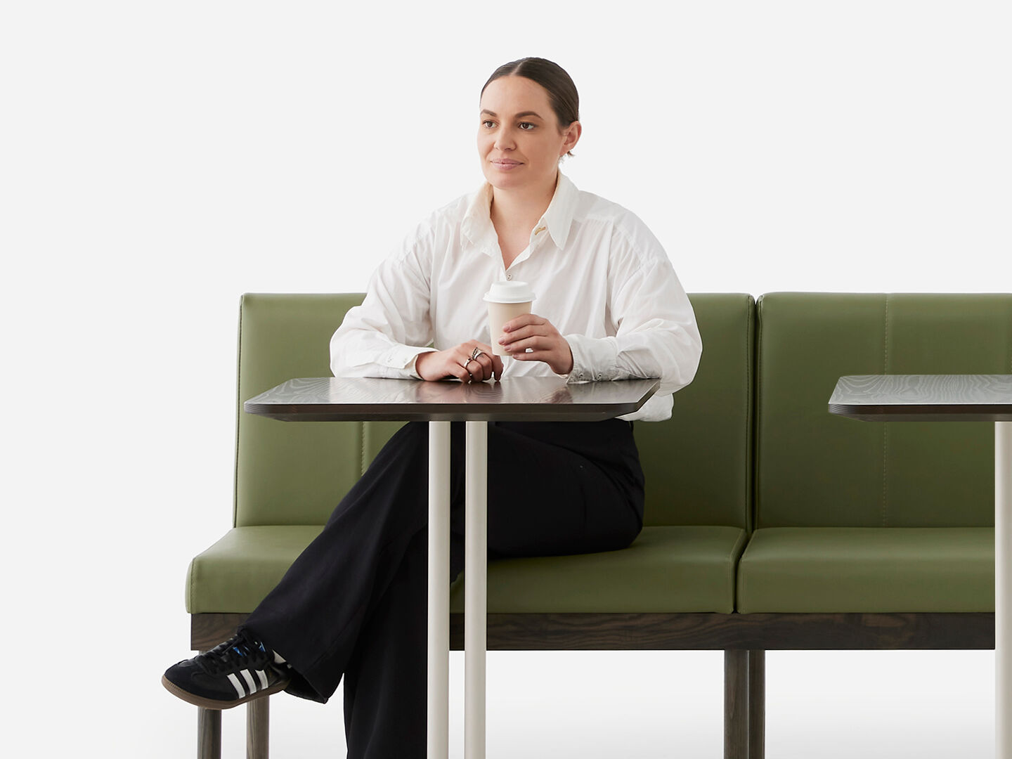Post Banquette Dining Setting Duo  and   a