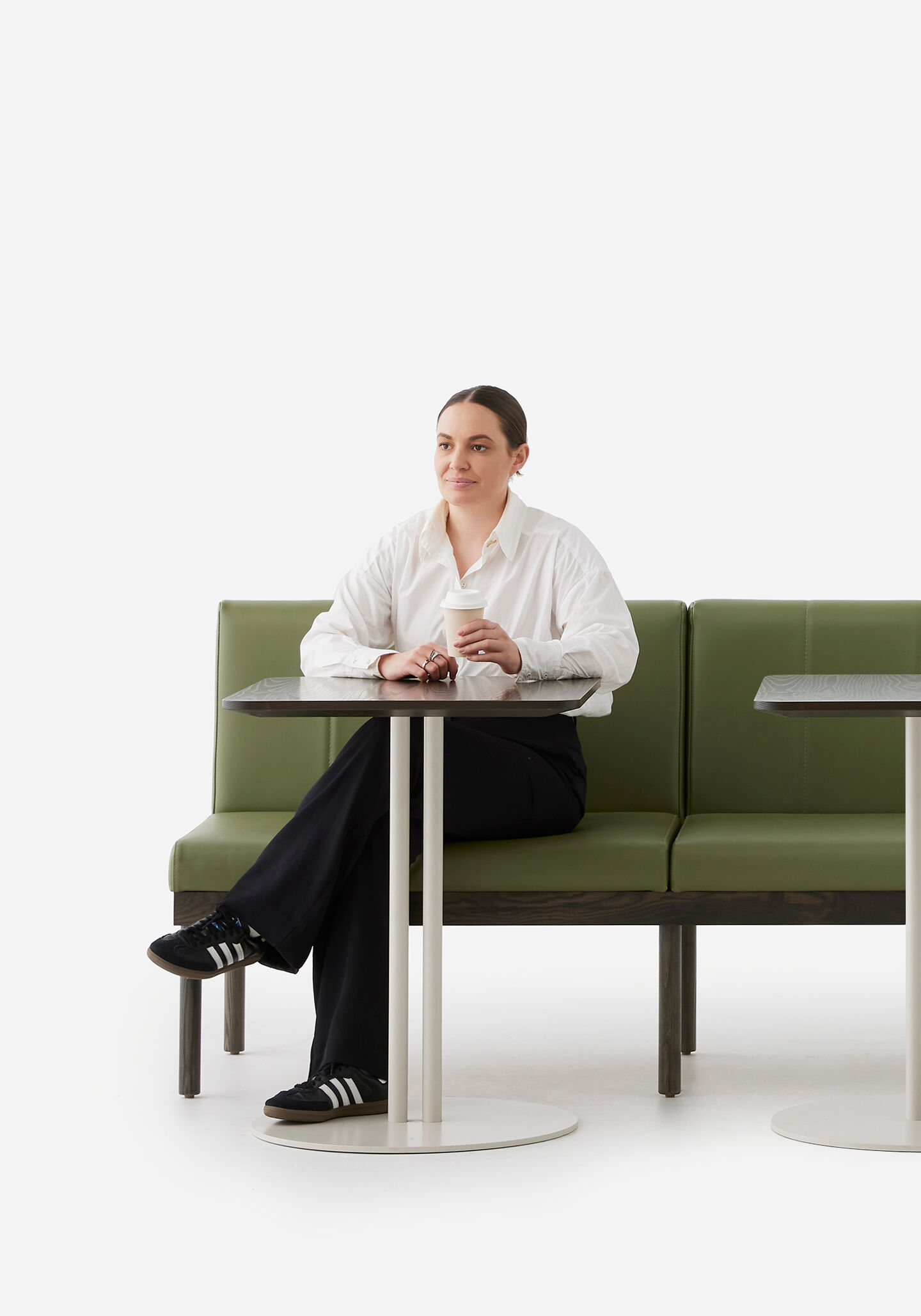 Post Banquette Dining Setting Duo  and   a