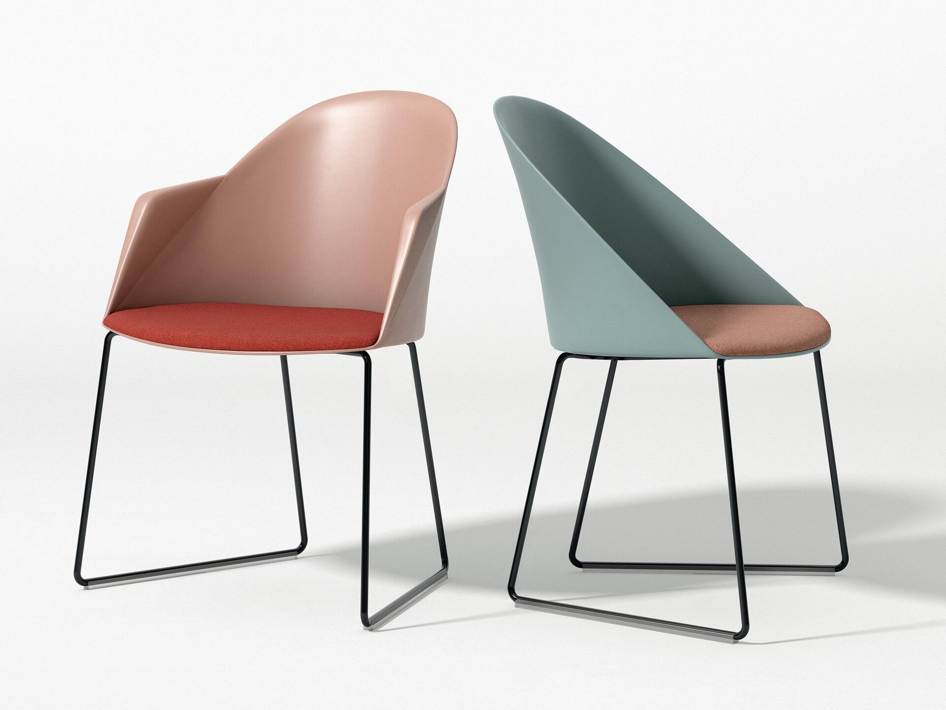 Arper Cila Armchair and Chair Pair