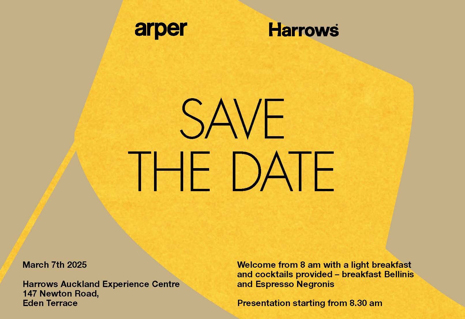 Invitation Harrows Auckland Experience Centre
