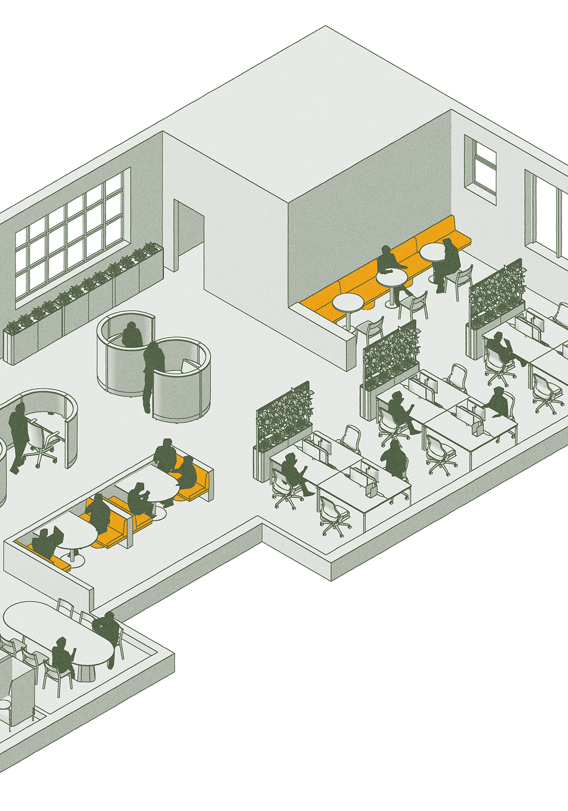 Column Banquette floor plan