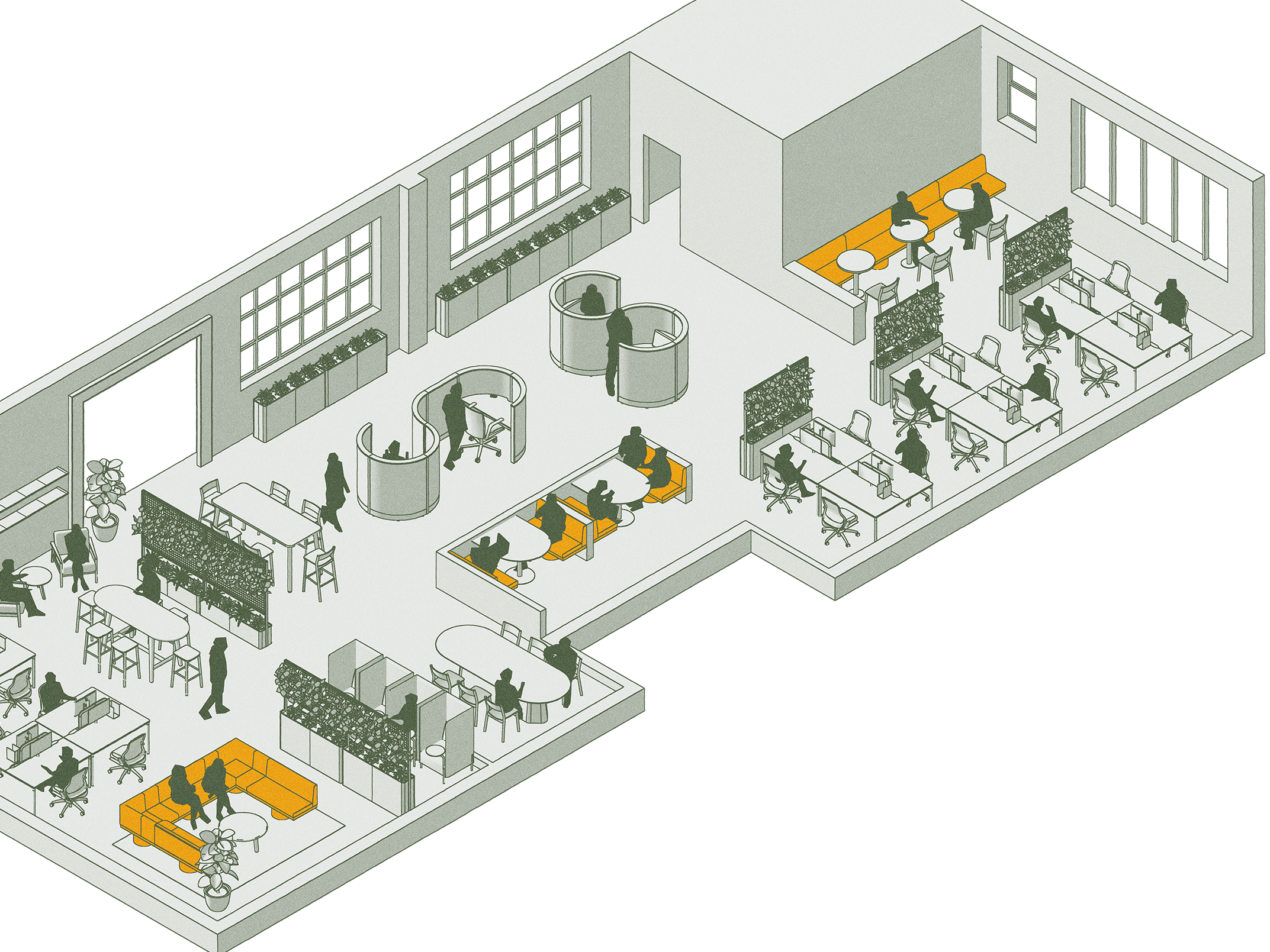 Column Banquette floor plan