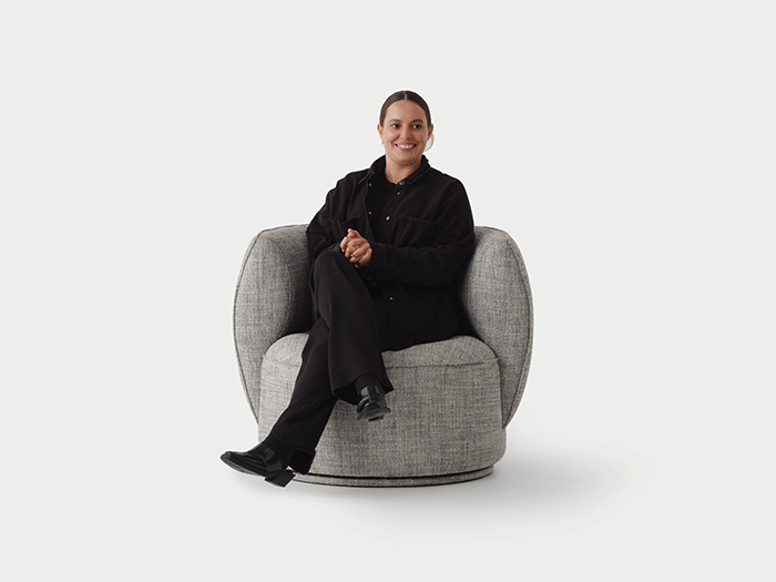 Curio Swivel Chair GIF