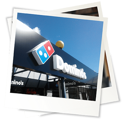 Testimonial Polaroid Dominos Pizza 