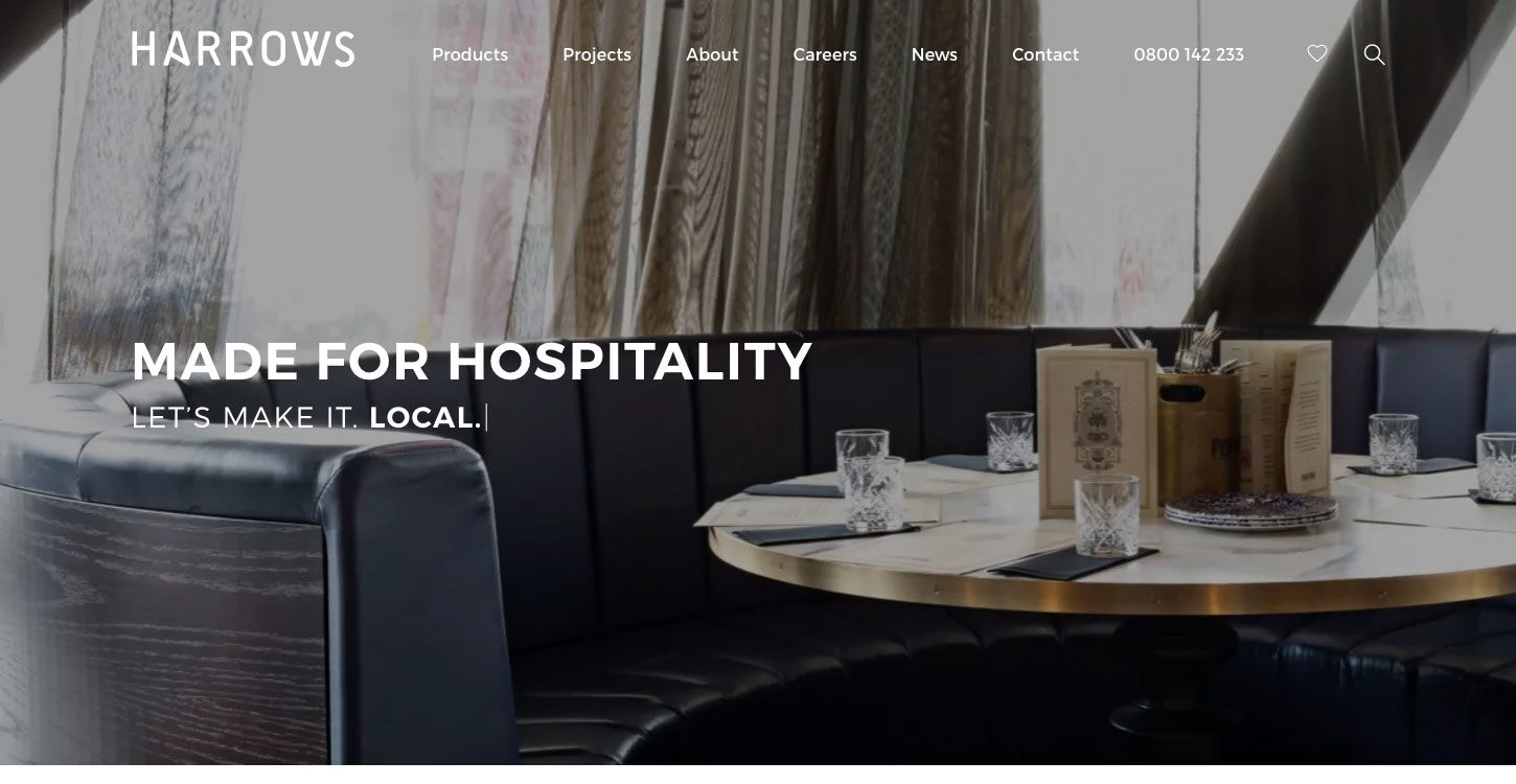 ss harrows website design home dt